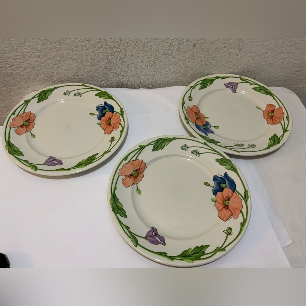 3- Villeroy & Boch Amapola 8.25" Salad Plate G23